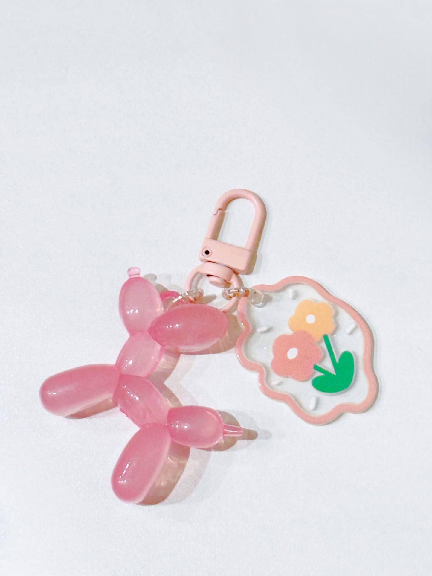 L.Pink Balloon dog bag charm💖