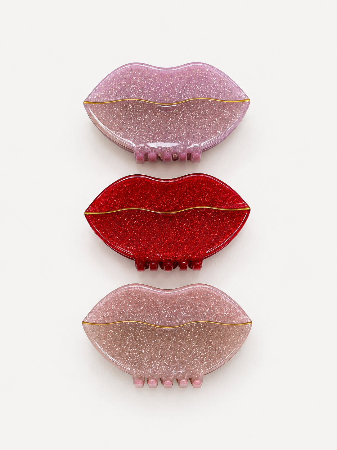 Glitter Kiss claw clips 💋