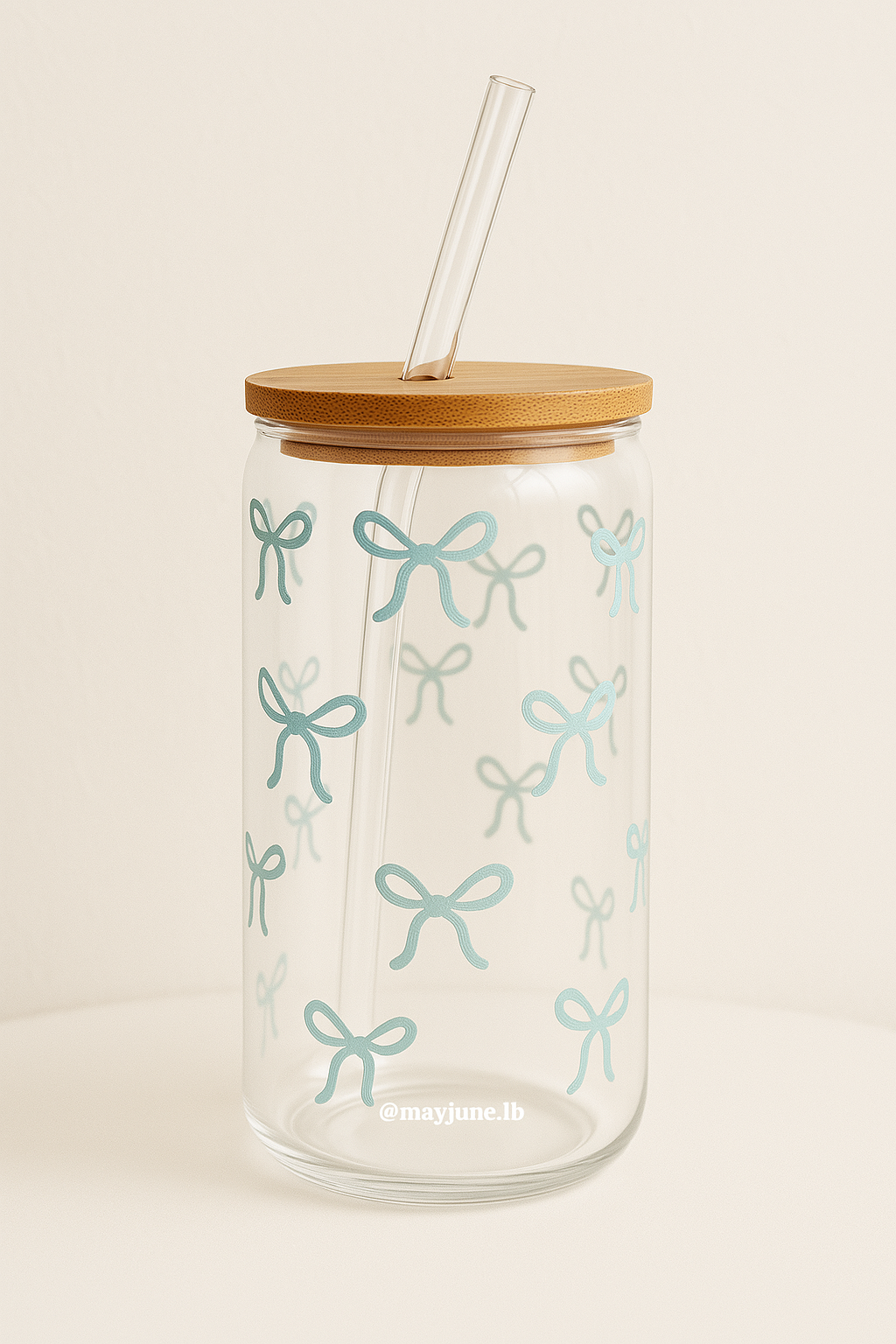 Light blue ribbon cup