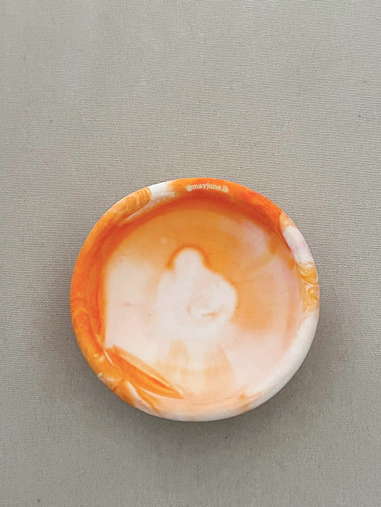 Orange Tie-Dye trinket tray 🧡