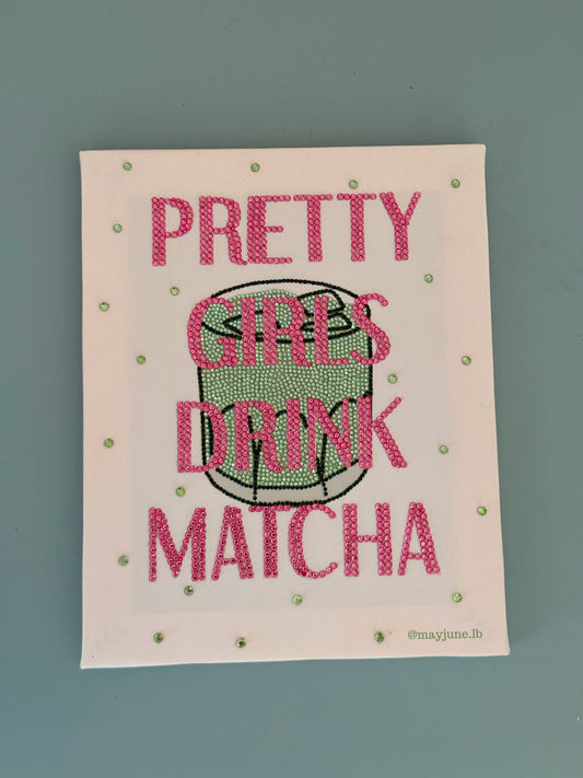 Bedazzled Matcha girlies art 🍵💖