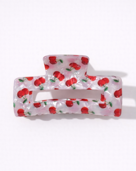 Cherry pattern claw clip 🍒