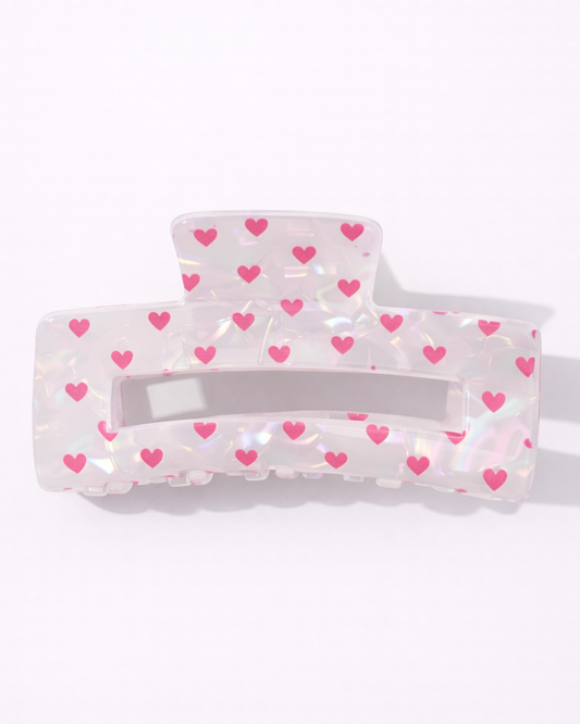 Heart pattern claw clip 💗