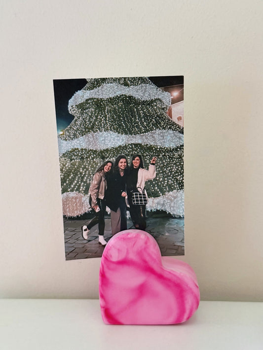 Pink Heart mini photo holder 💗