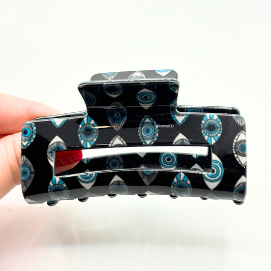 Rectangle Evil Eye Claw Clips