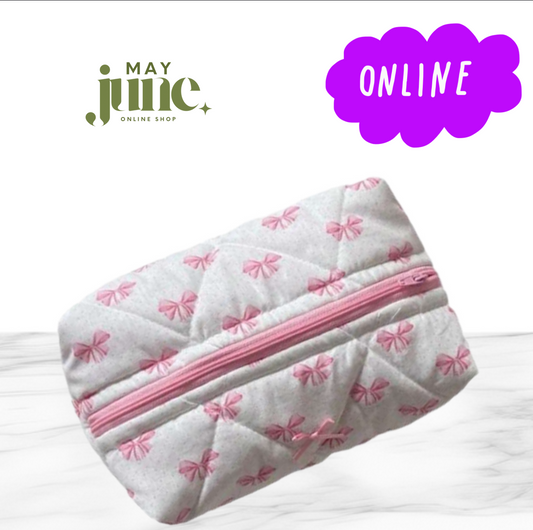 Pink ribbons pouch