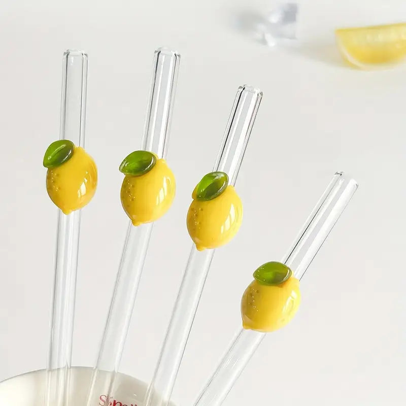 Lemon glass straw 🍋