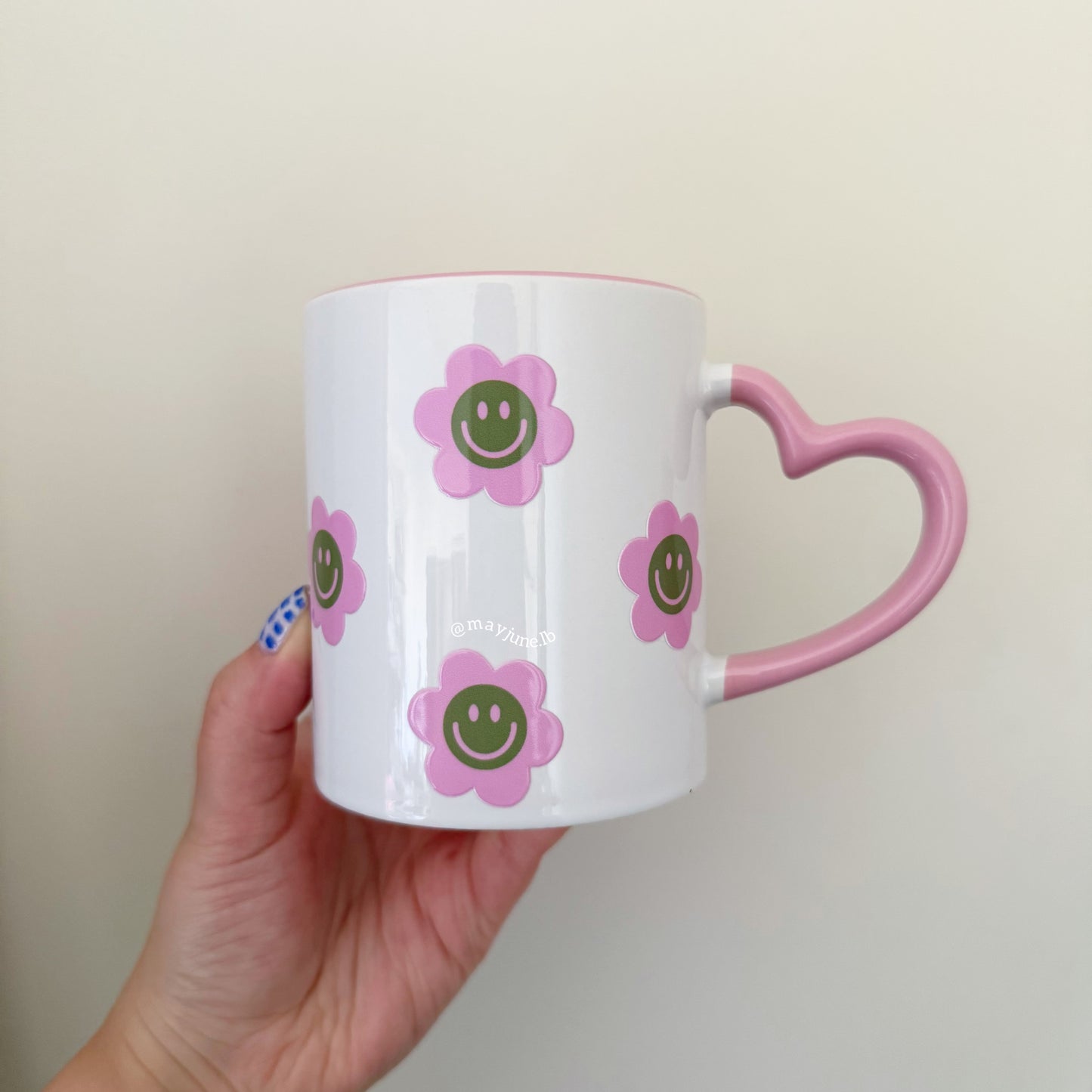 Customized heart handle mug🩷