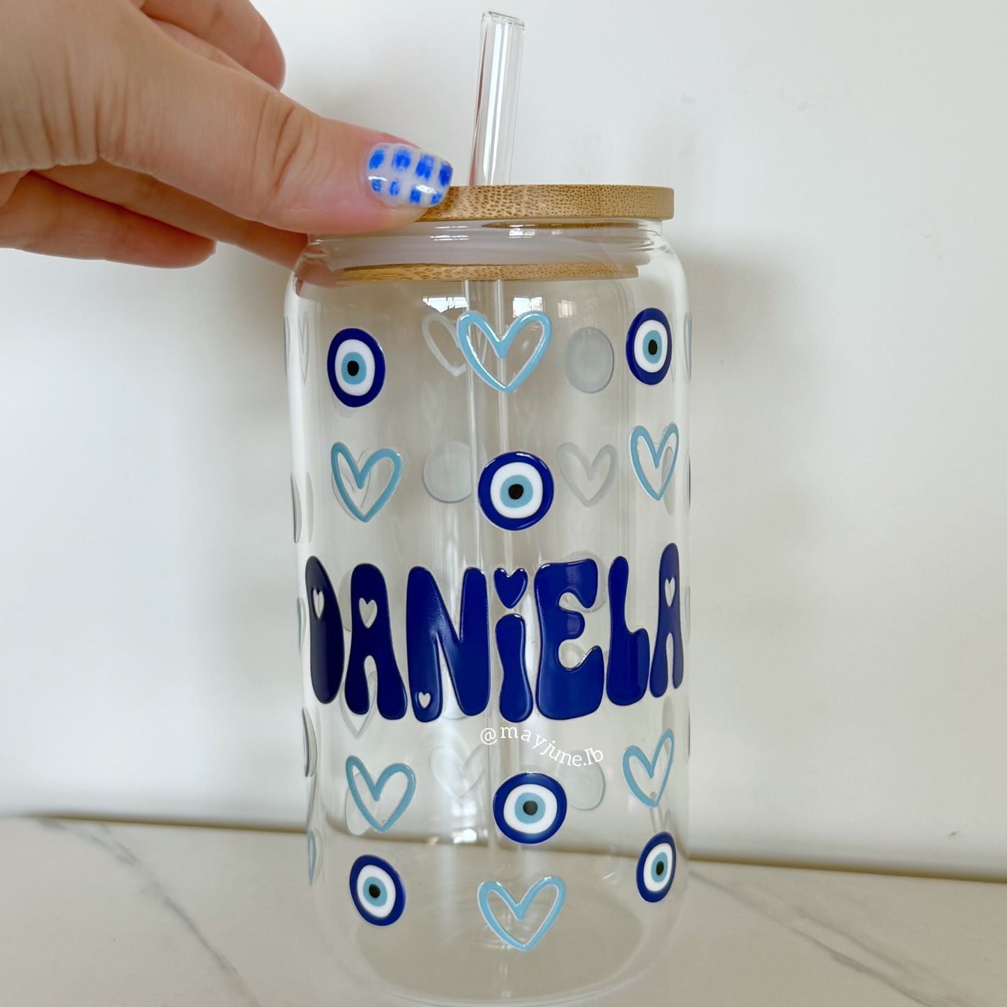 Blue Evil eye | hearts cup 🧿🩵