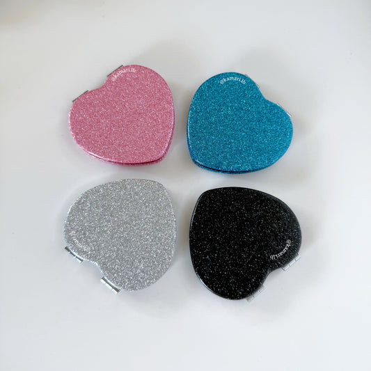 Personalized Heart glitter mirror💖