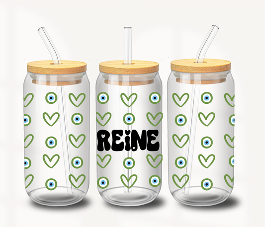 Green hearts | evil eyes cup 💚🧿