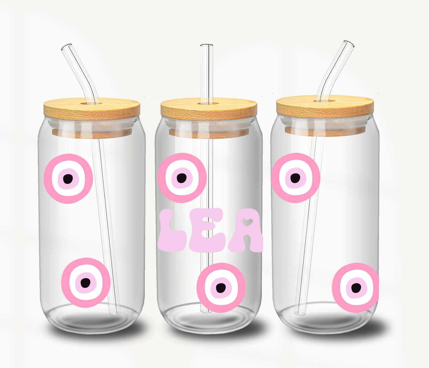 Customized Pink evil eye cup 🧿🩷