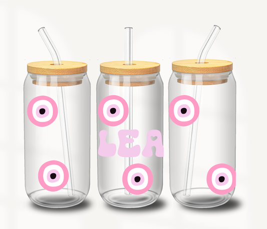 Customized Pink evil eye cup 🧿🩷