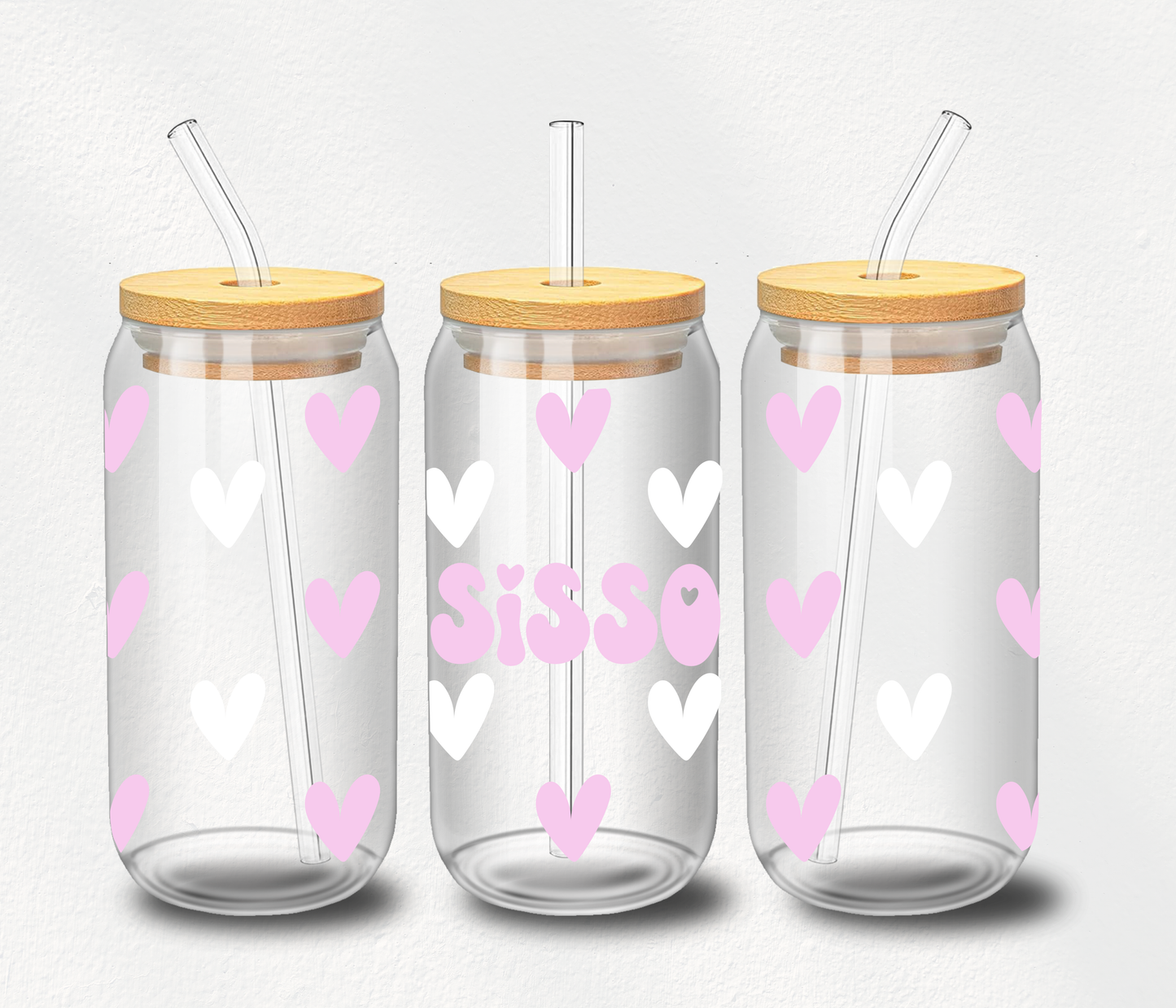 Customized Heart Name Cup 🤍🩷