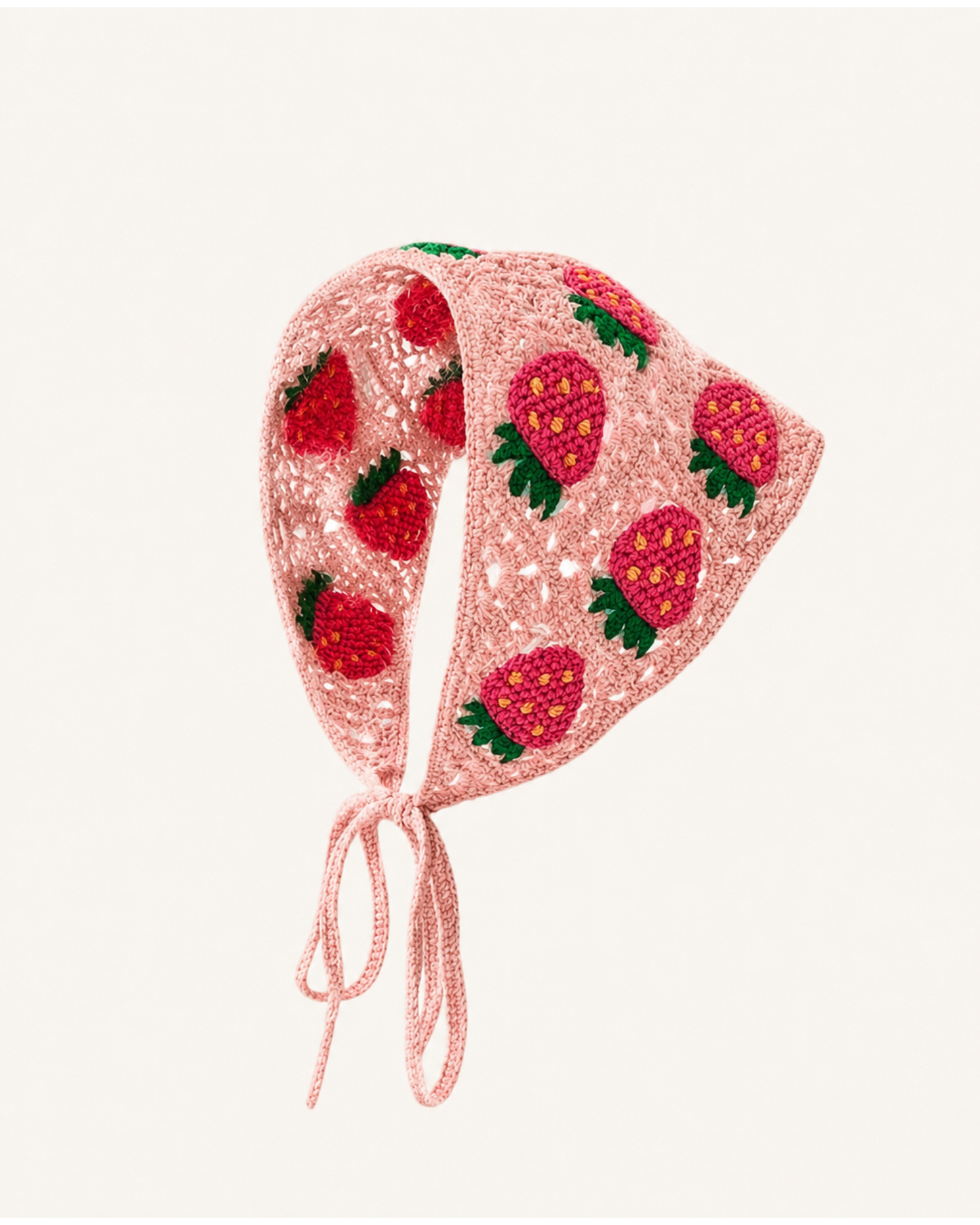 Crochet triangle summer scarf 🍓