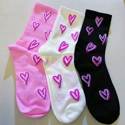 Hearts socks 💗