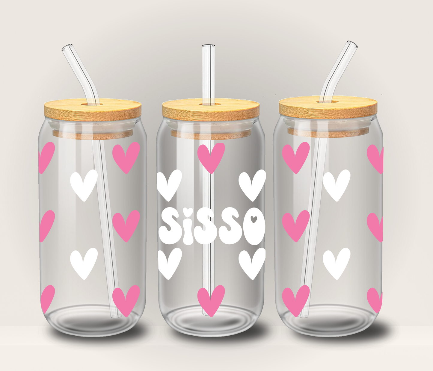 Customized Heart Name Cup 🤍🩷