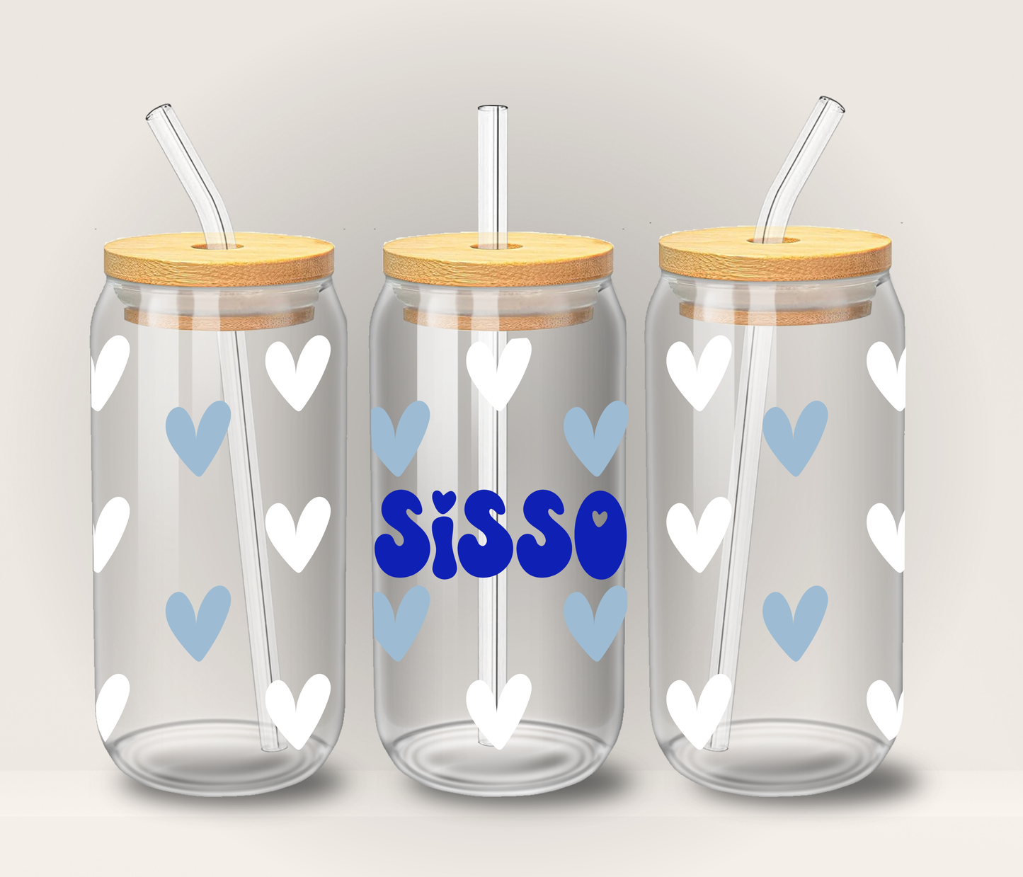 Customized Heart Name Cup 🤍🩷